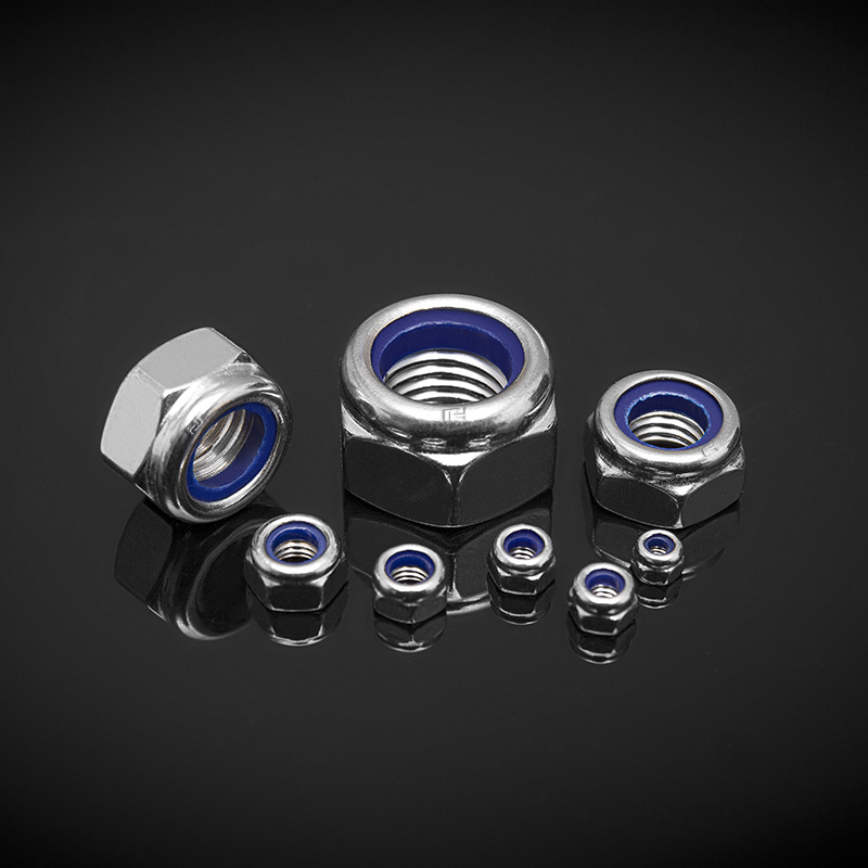 DIN 985 keluli tahan karat keluli tahan karat jenis heksagon jenis nipis dengan sisipan nonmetallic DIN 985 keluli tahan karat keluli tahan karat jenis heksagon jenis nipis dengan sisipan nonmetallic